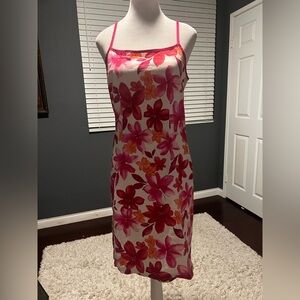 Floral Pink and Orange Slip Dress